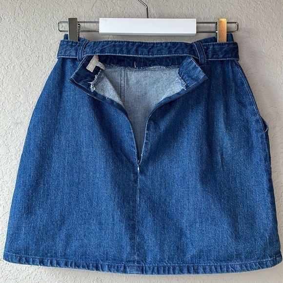 Gianni Bini Belted Denim Mini Skirt Size S - Picture 6 of 15